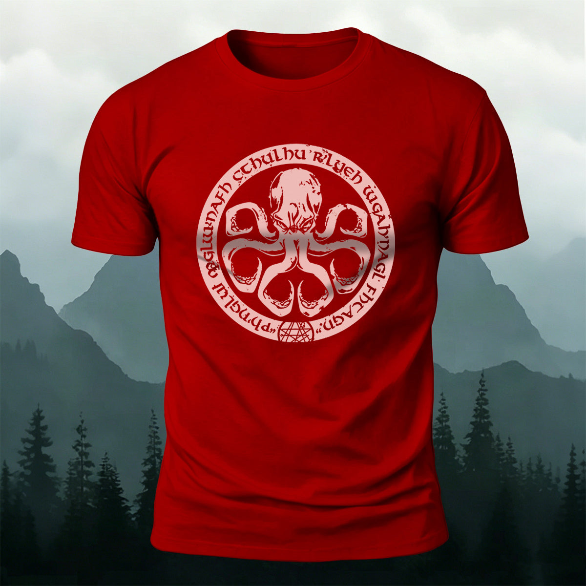Premium Cotton Vintage Octopus Emblem Casual Tee