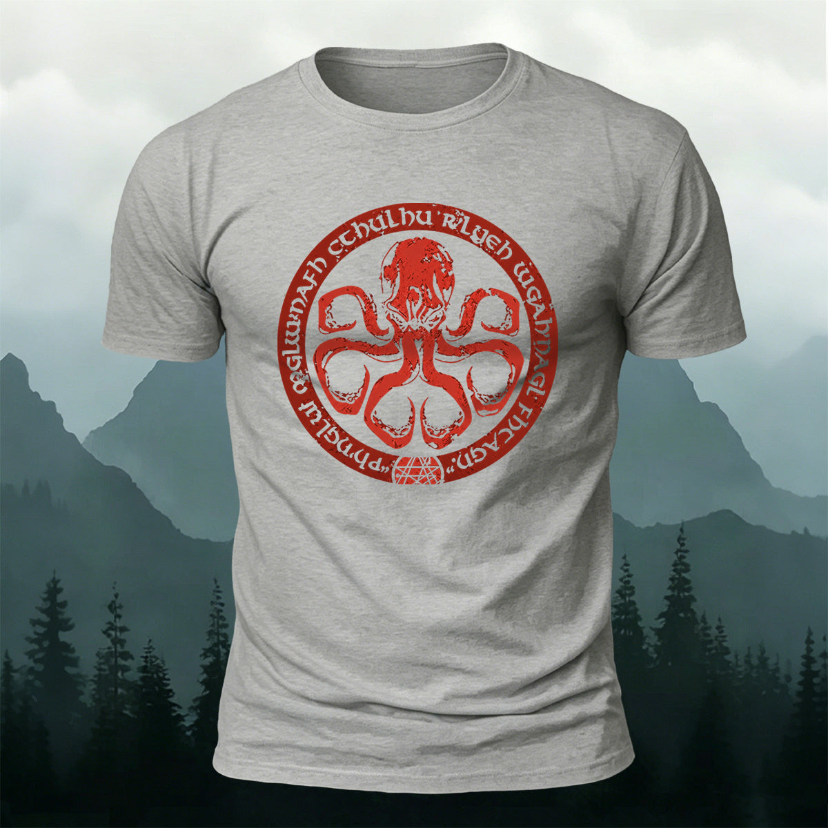 Premium Cotton Vintage Octopus Emblem Casual Tee
