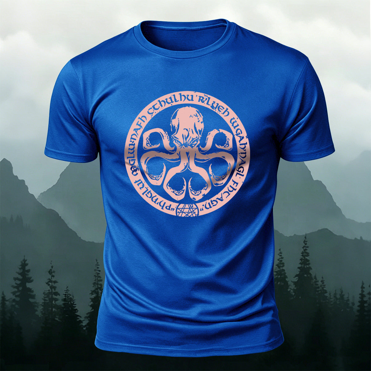 Premium Cotton Vintage Octopus Emblem Casual Tee