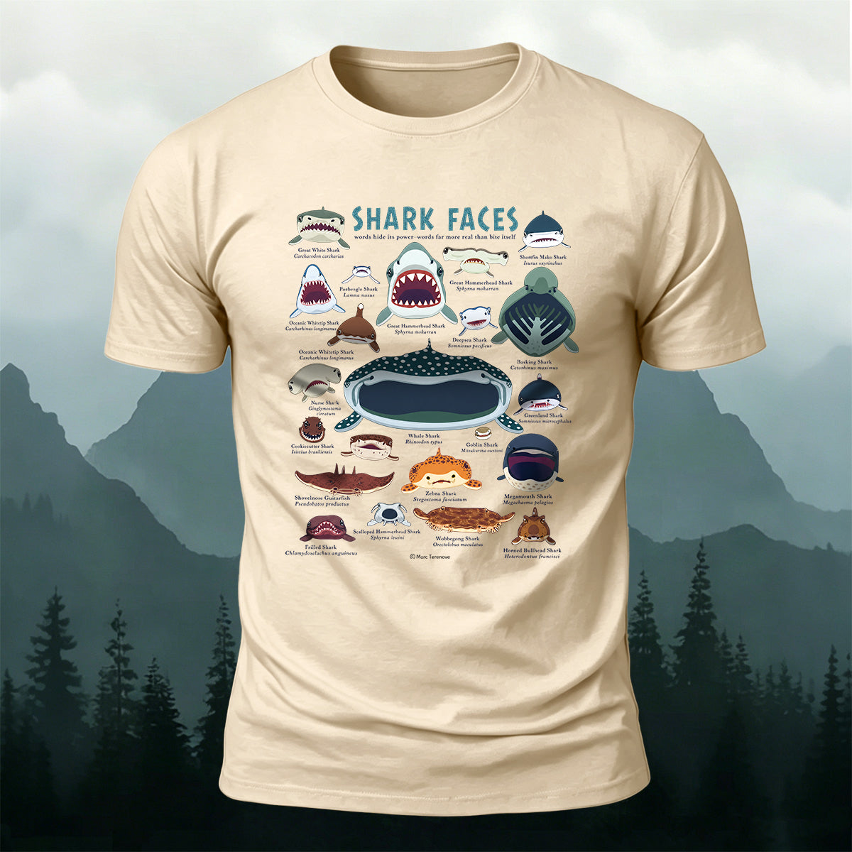 プレミアムコットン ファン オーシャン アニマル グラフィック カジュアルTシャツ