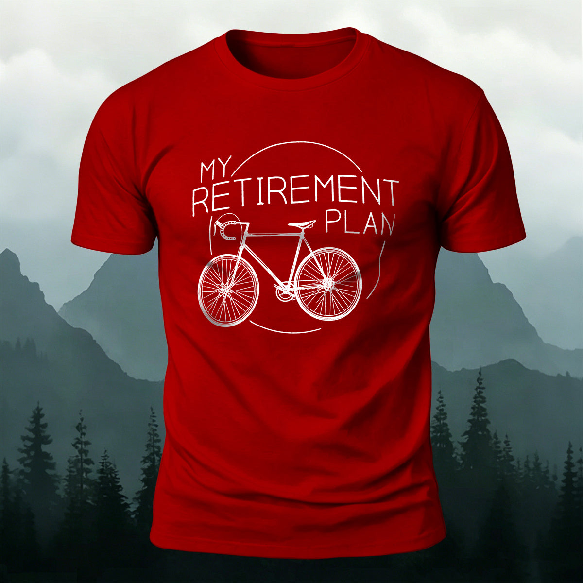 Funny Retirement Bicycle Premium Cotton Tee