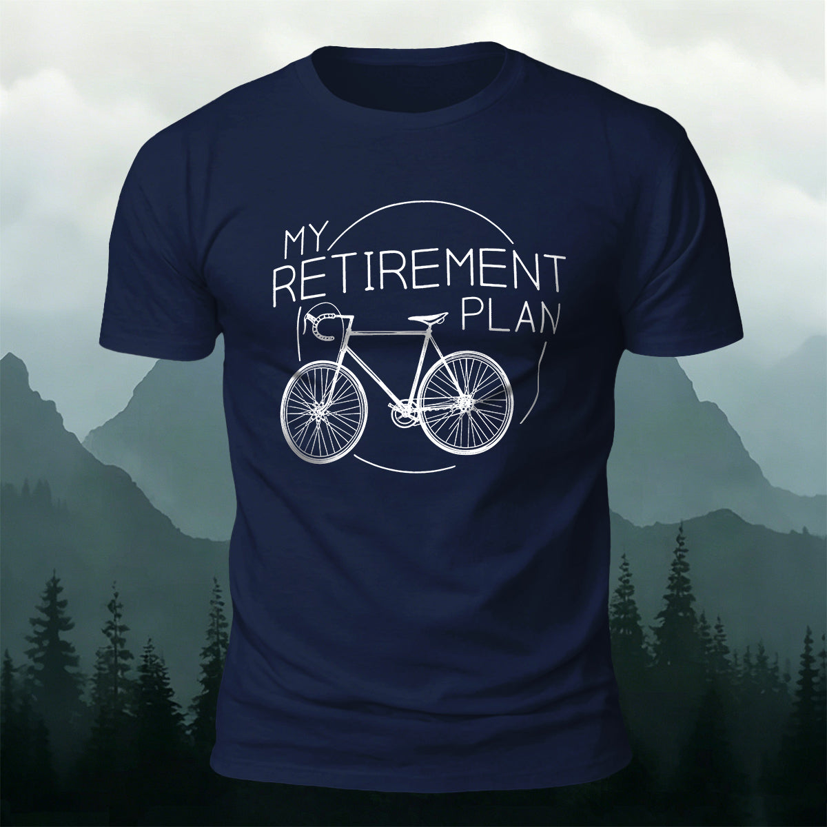 Funny Retirement Bicycle Premium Cotton Tee