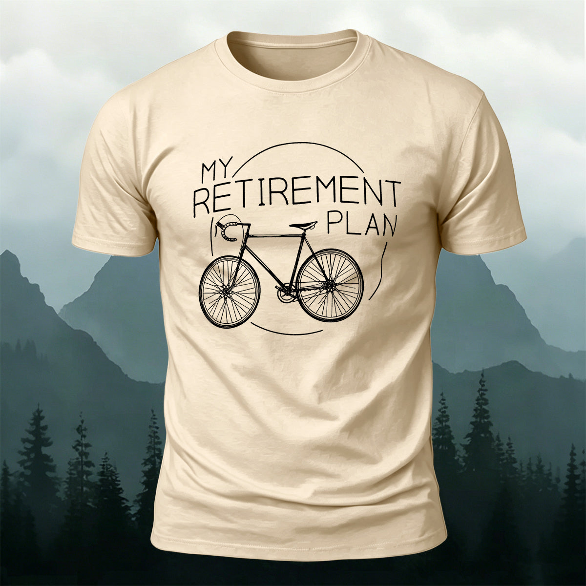 Funny Retirement Bicycle Premium Cotton Tee