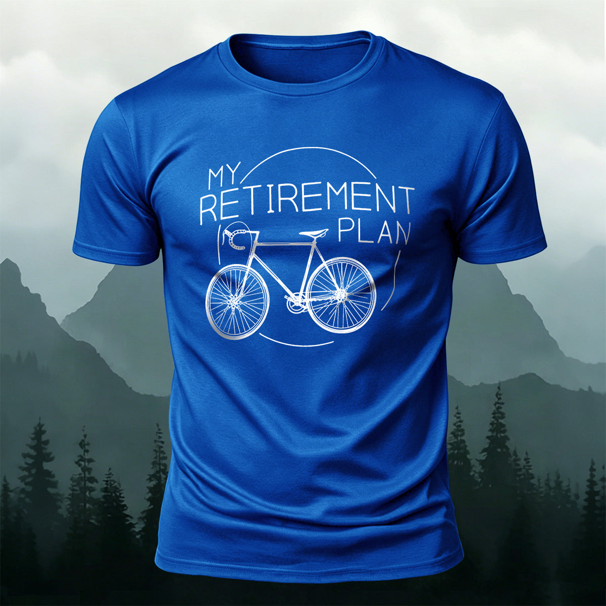 Funny Retirement Bicycle Premium Cotton Tee