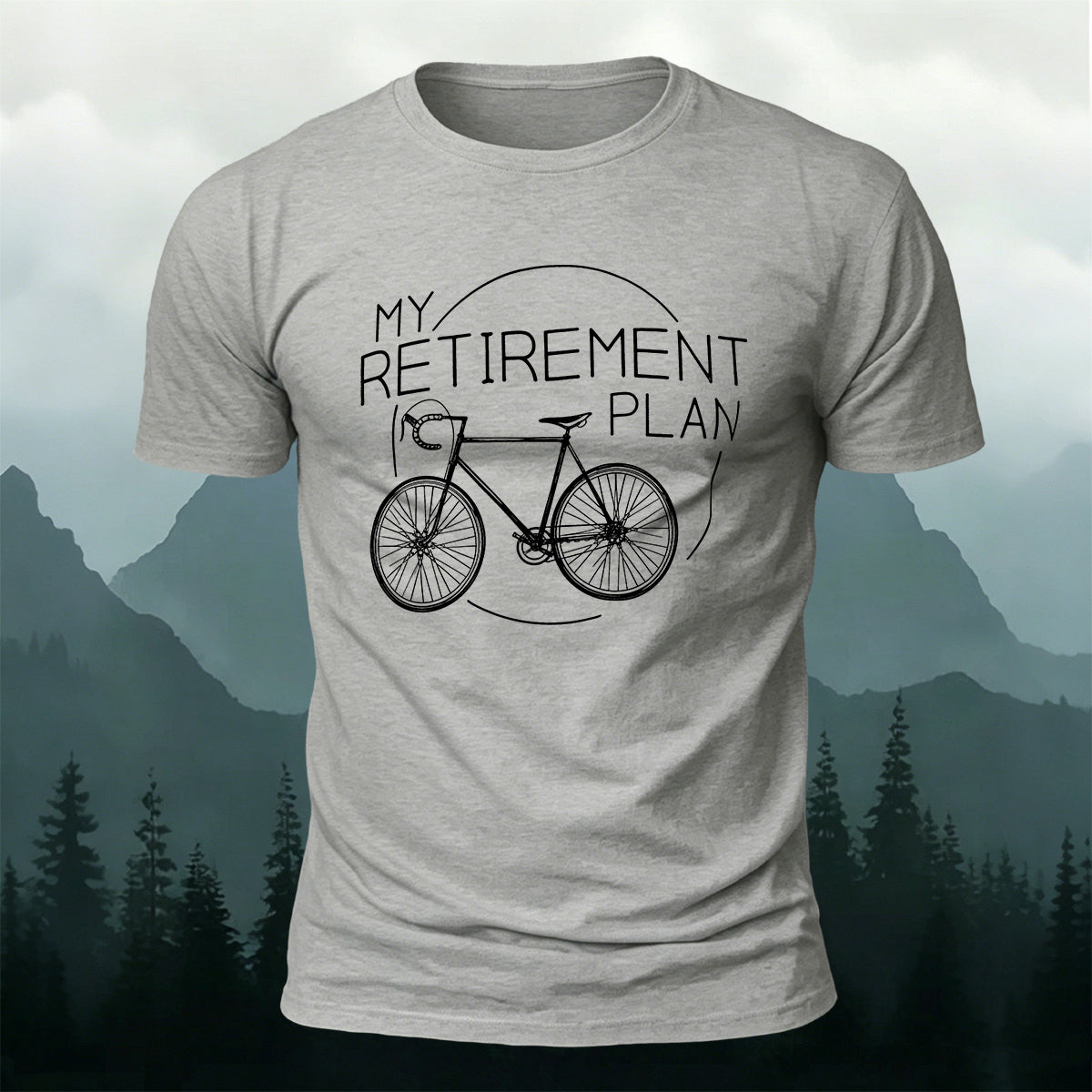 Funny Retirement Bicycle Premium Cotton Tee