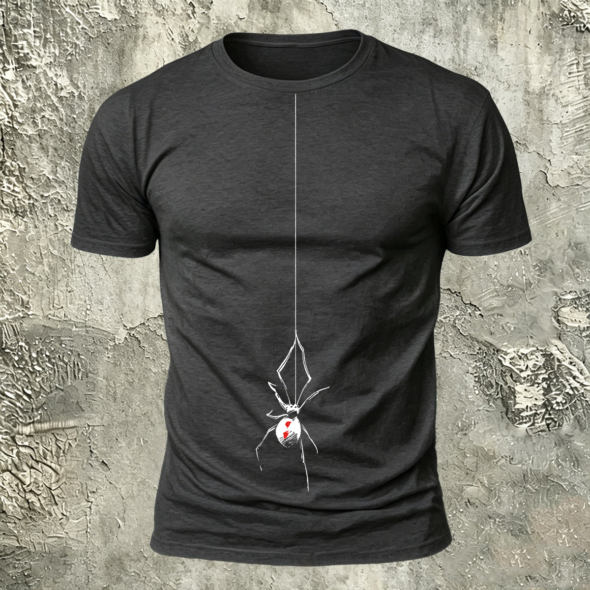 Minimalist Hanging Spider Premium Cotton Tee