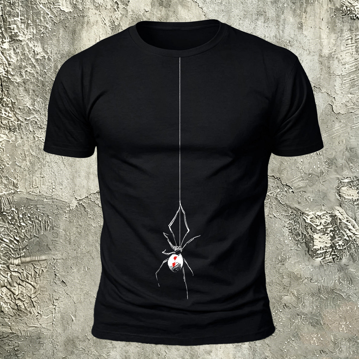 Minimalist Hanging Spider Premium Cotton Tee
