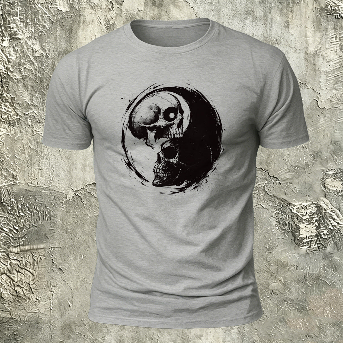 Yin Yang Skulls Premium Cotton Graphic Tee