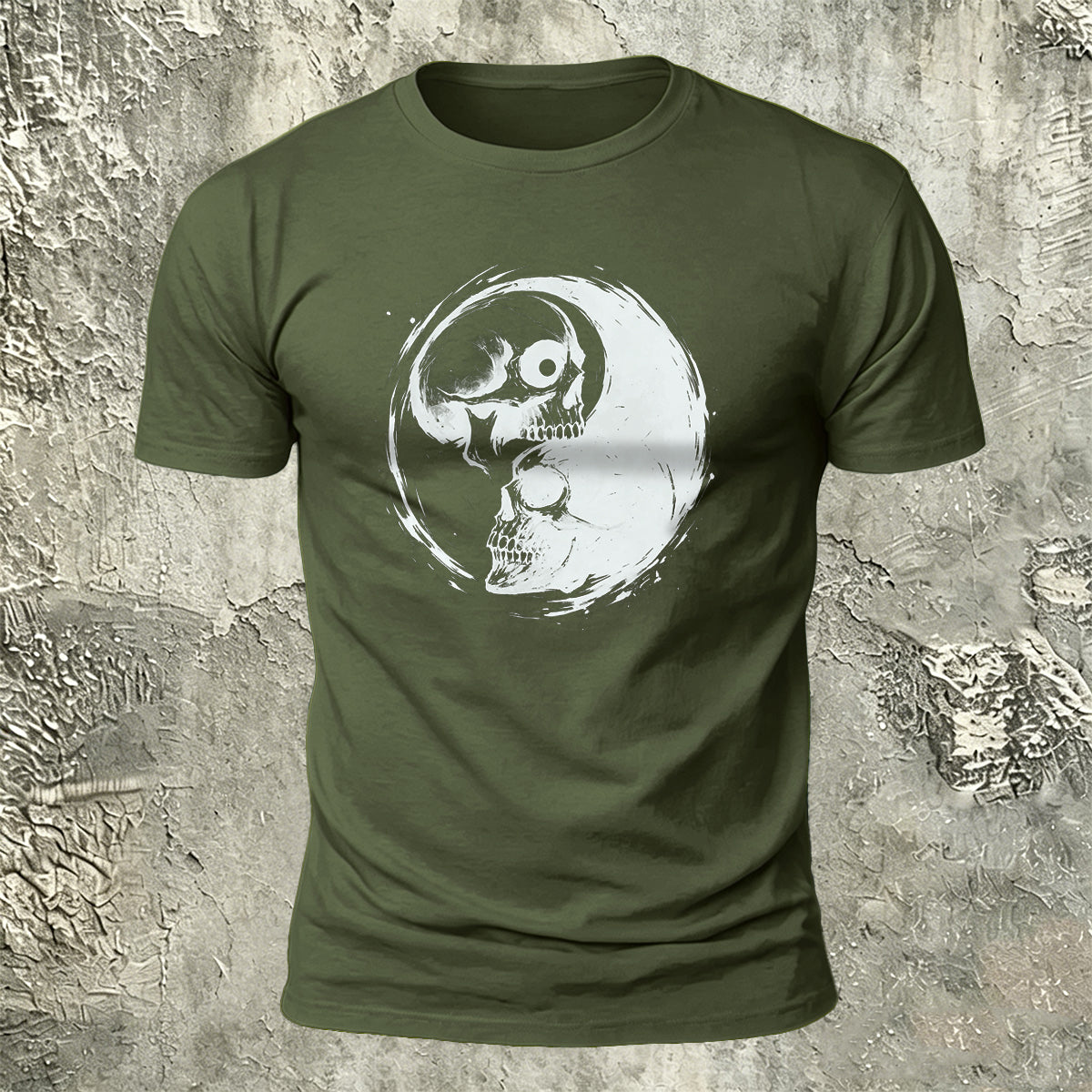 Yin Yang Skulls Premium Cotton Graphic Tee