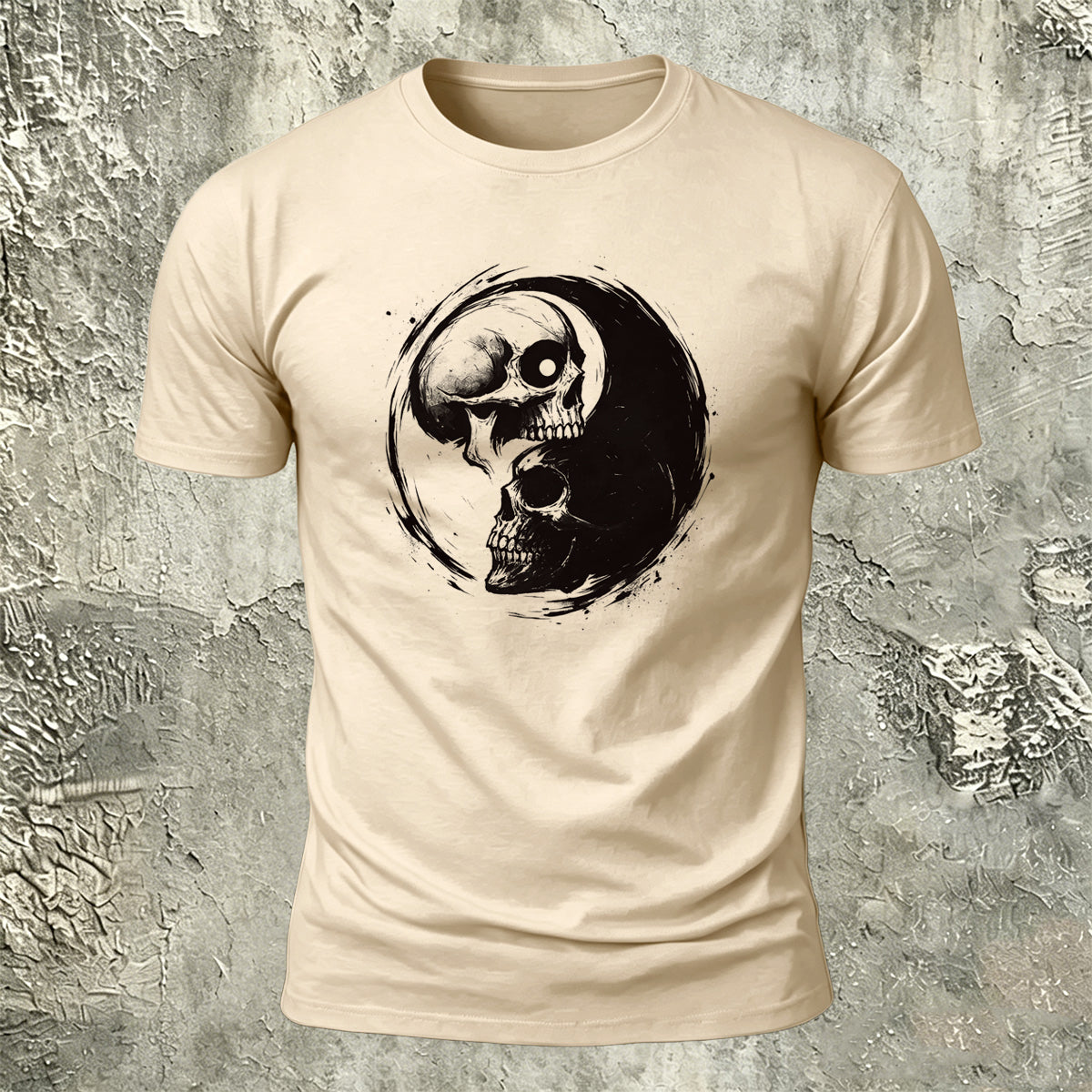 Yin Yang Skulls Premium Cotton Graphic Tee