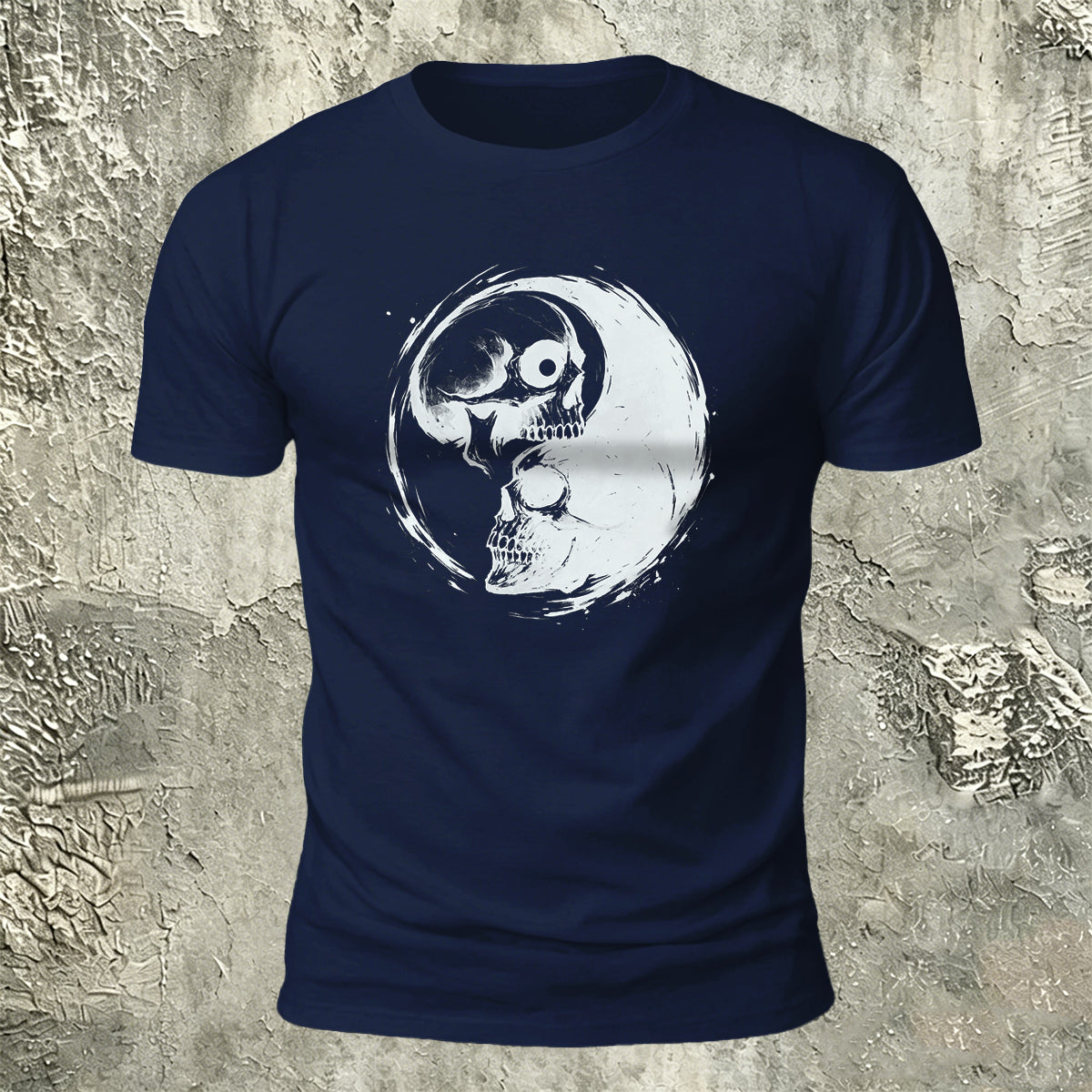 Yin Yang Skulls Premium Cotton Graphic Tee