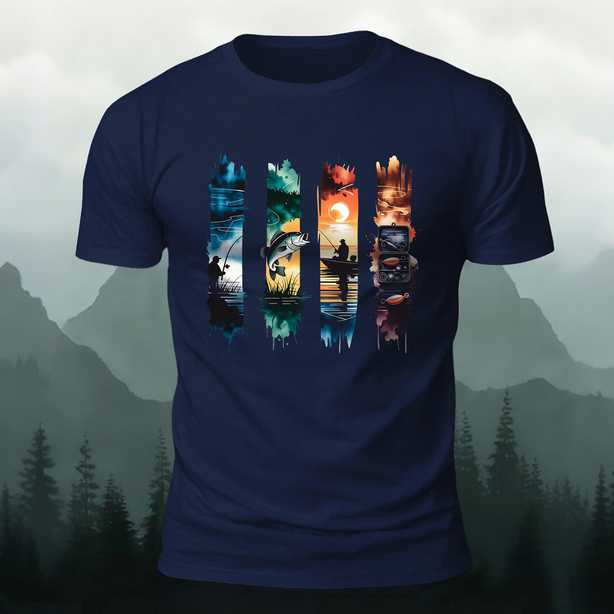 Creative Fishing Life Premium Cotton Casual T-Shirt