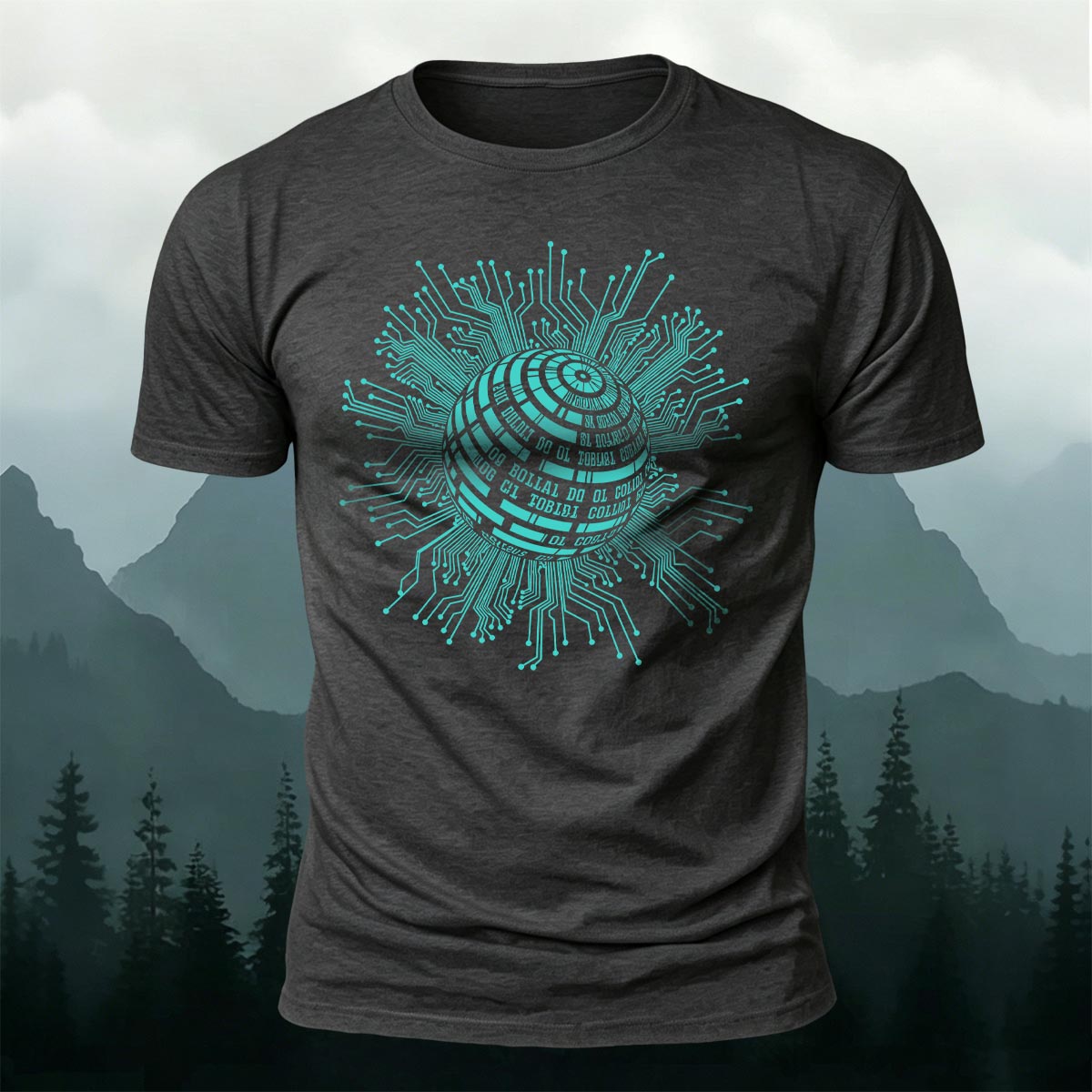 バイナリコード 回路基板 クリエイティブ コットンTシャツ