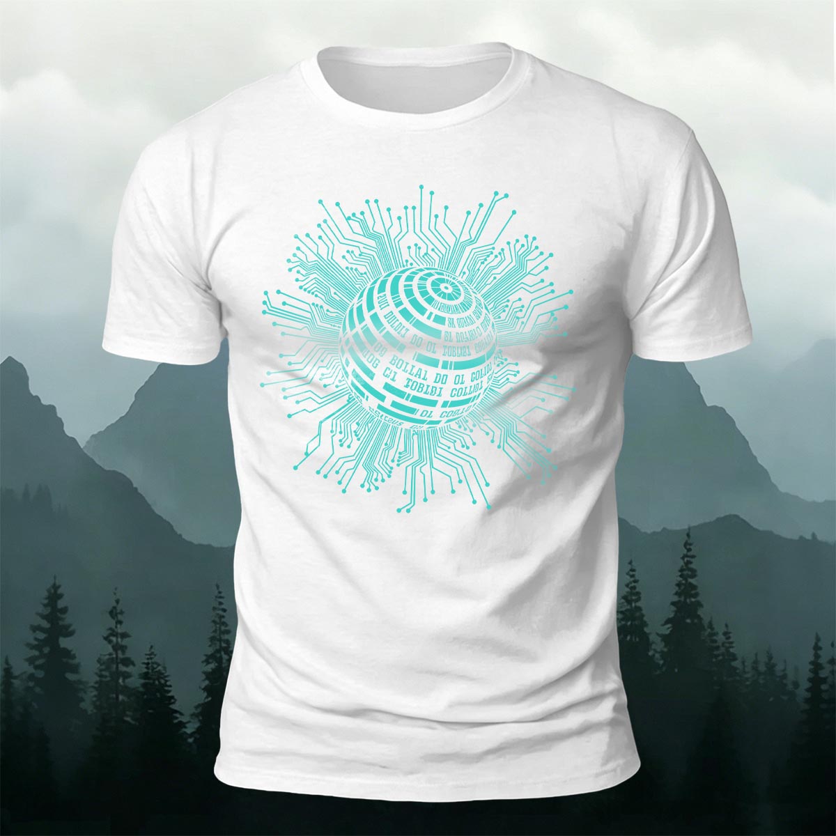 バイナリコード 回路基板 クリエイティブ コットンTシャツ