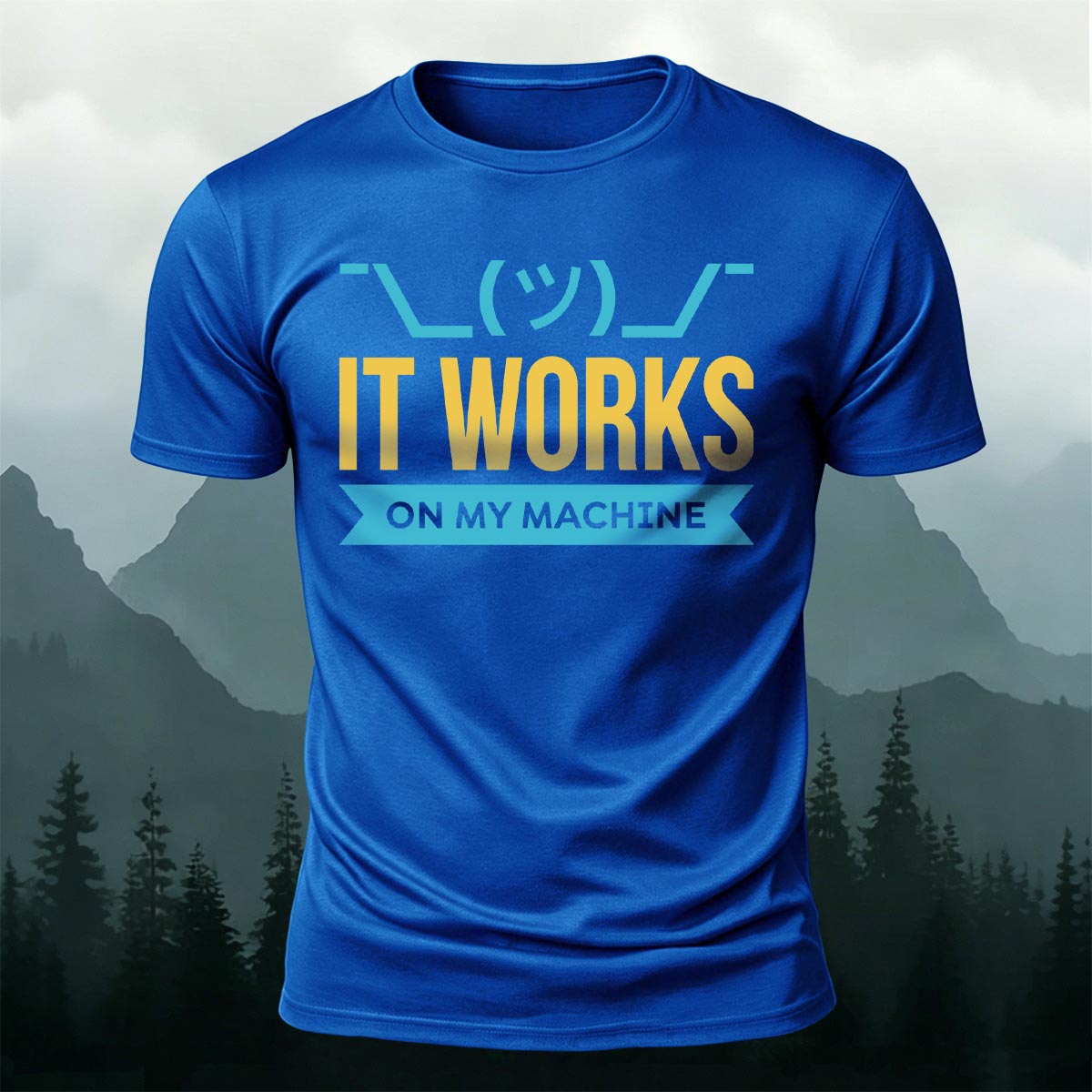 It Works On My Machine Funny Premium Cotton T-Shirt