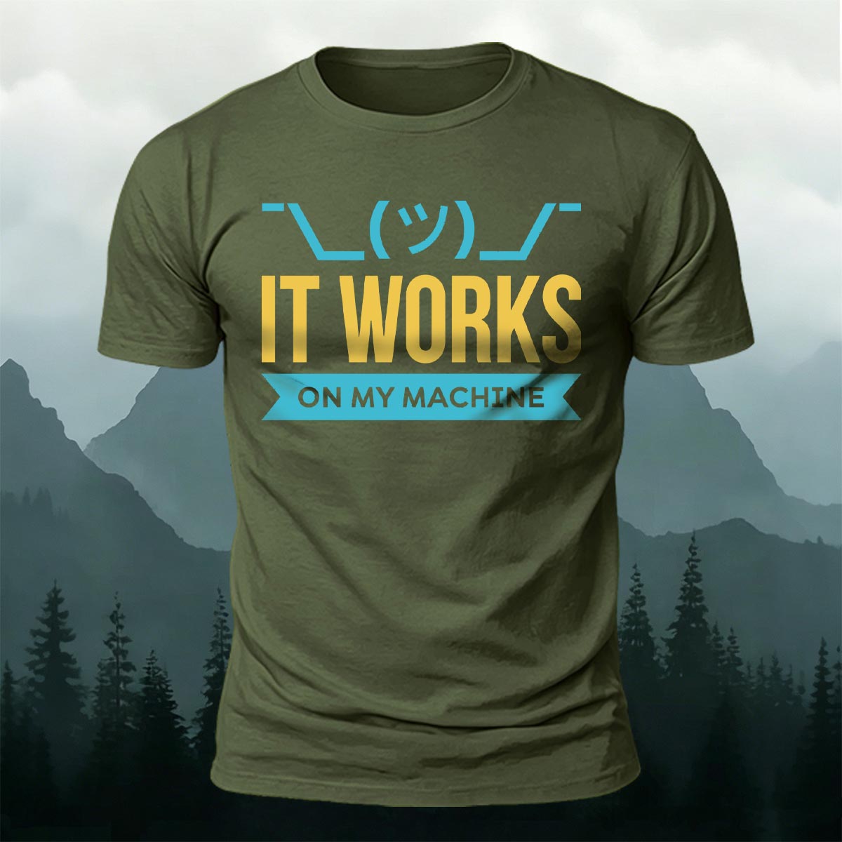 It Works On My Machine Funny Premium Cotton T-Shirt