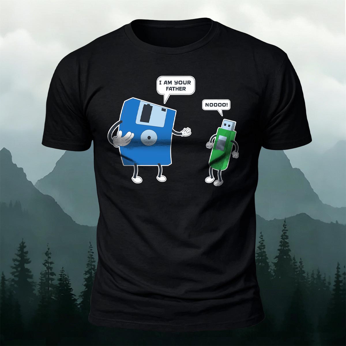 Funny Data Storage Cartoon Meme Premium Cotton Tee