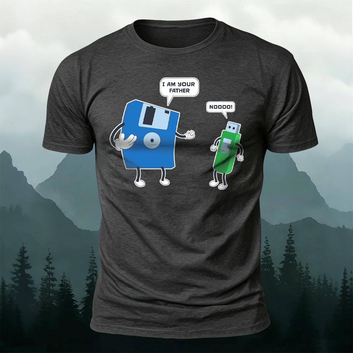 Funny Data Storage Cartoon Meme Premium Cotton Tee
