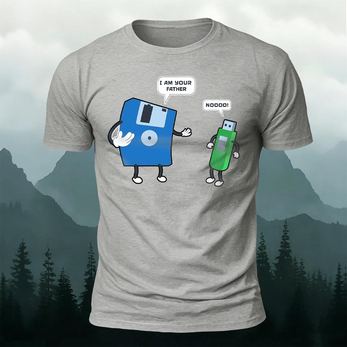 Funny Data Storage Cartoon Meme Premium Cotton Tee