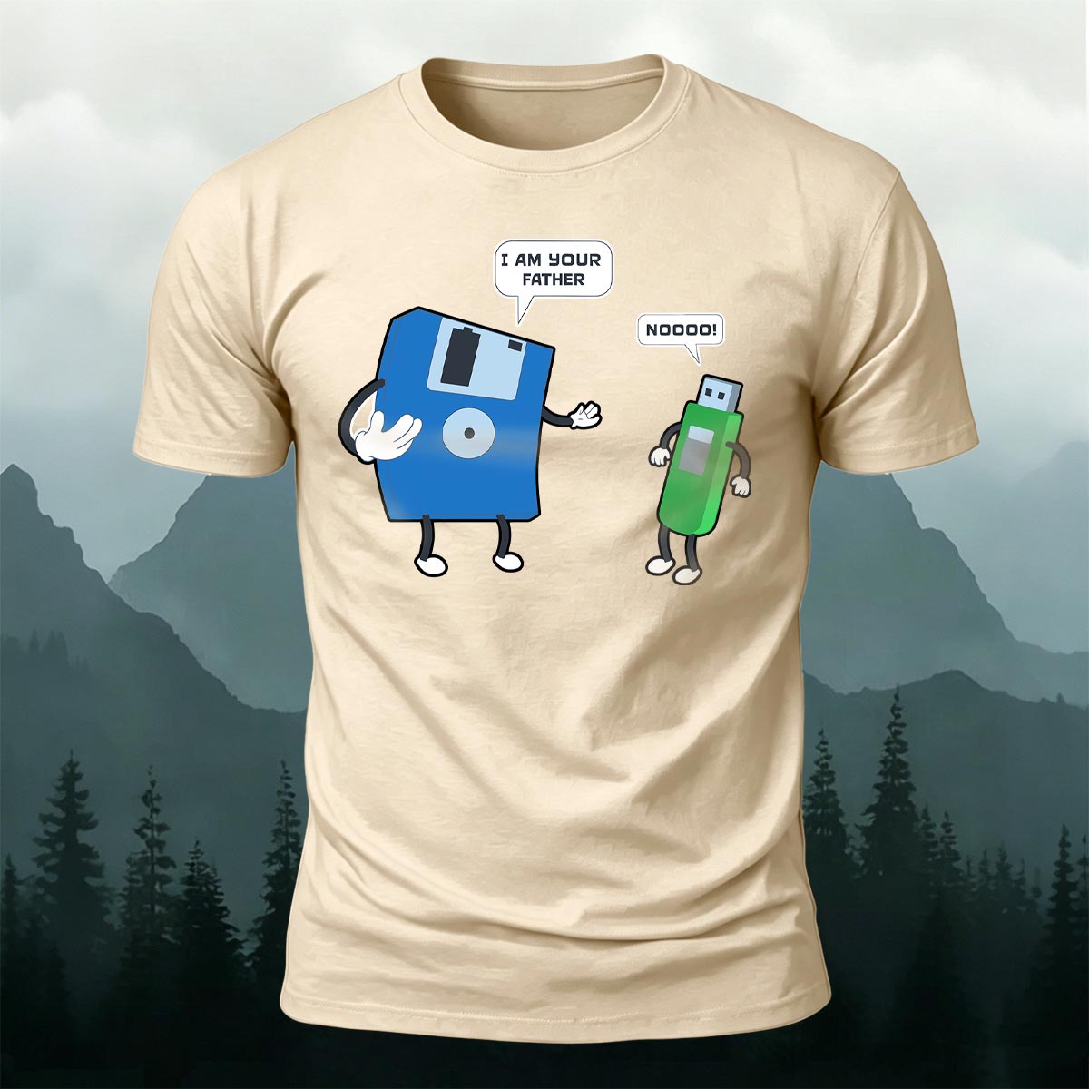 Funny Data Storage Cartoon Meme Premium Cotton Tee