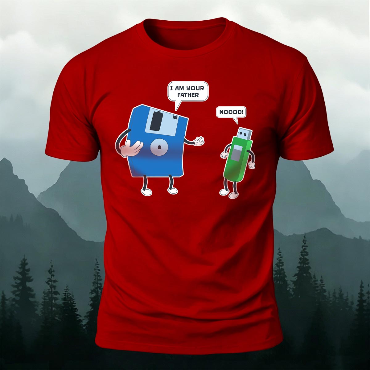Funny Data Storage Cartoon Meme Premium Cotton Tee
