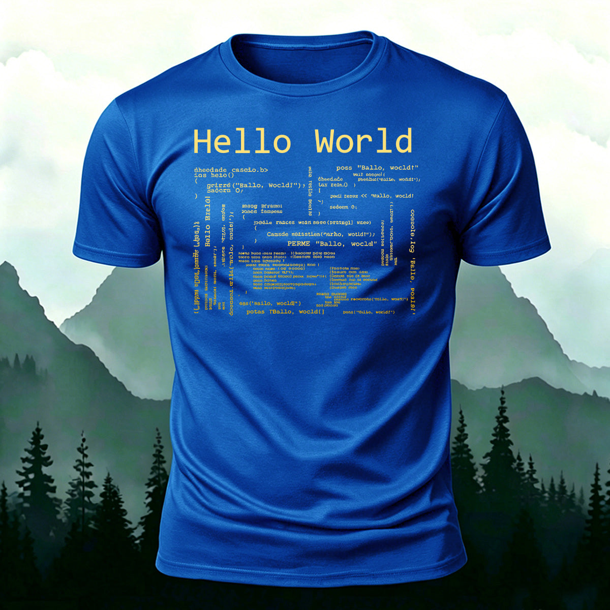 Classic Hello World Code Casual Cotton T-Shirt