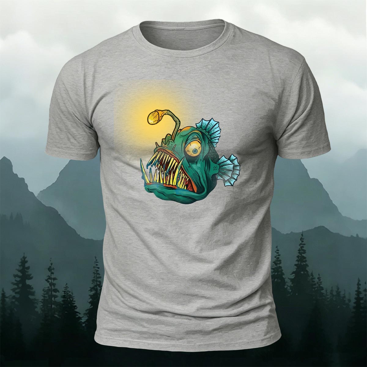 Deep Sea Anglerfish Premium Cotton Casual T-Shirt