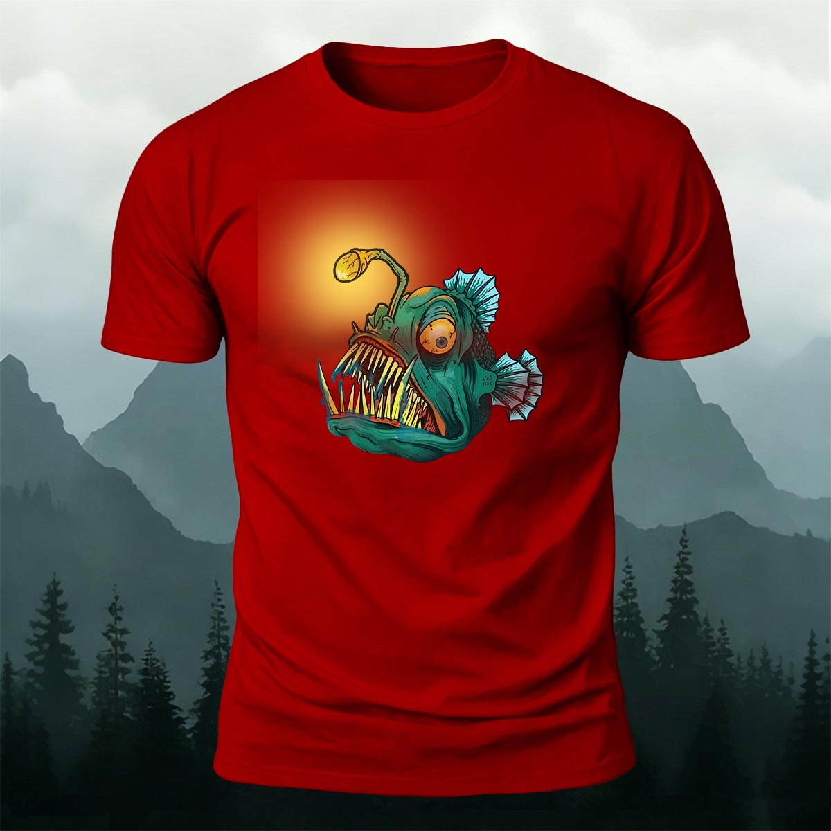Deep Sea Anglerfish Premium Cotton Casual T-Shirt