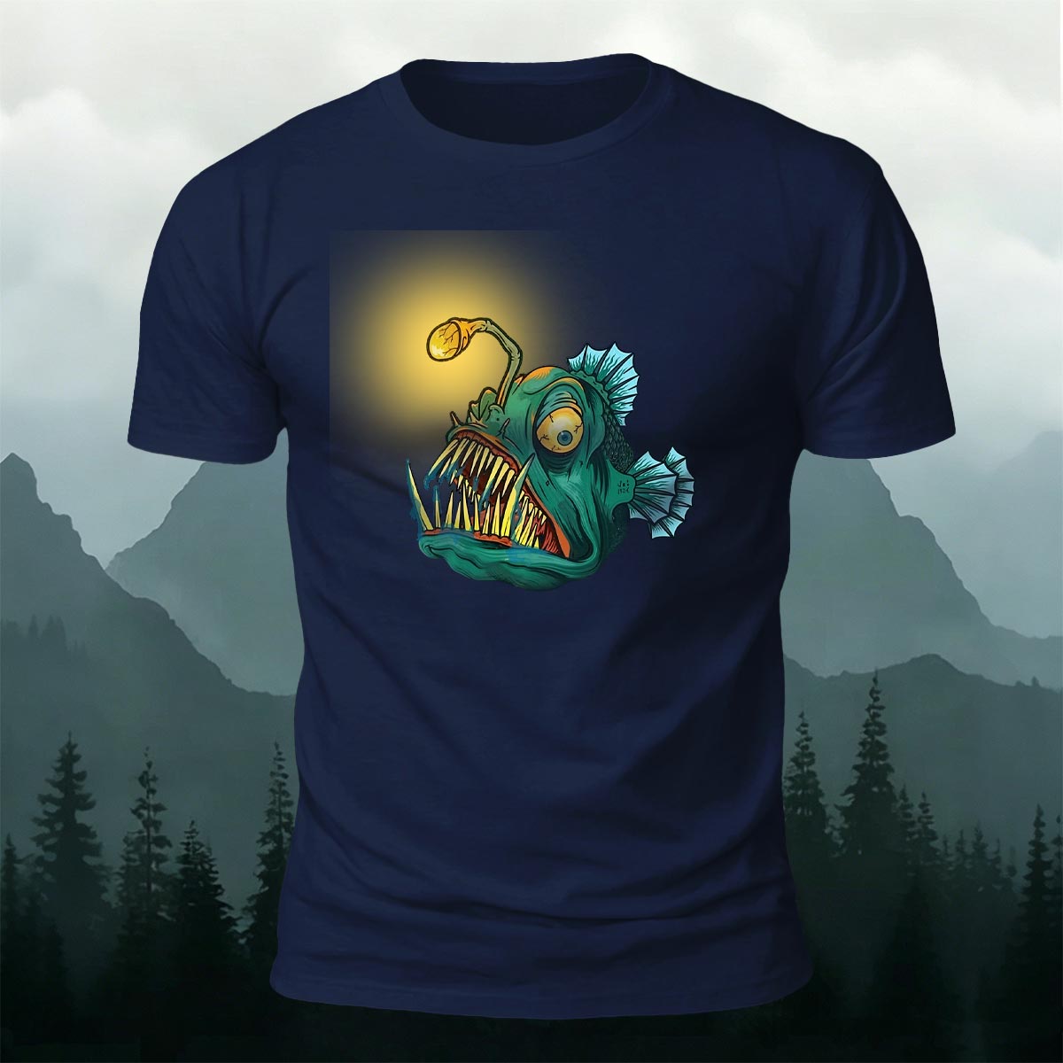 Deep Sea Anglerfish Premium Cotton Casual T-Shirt