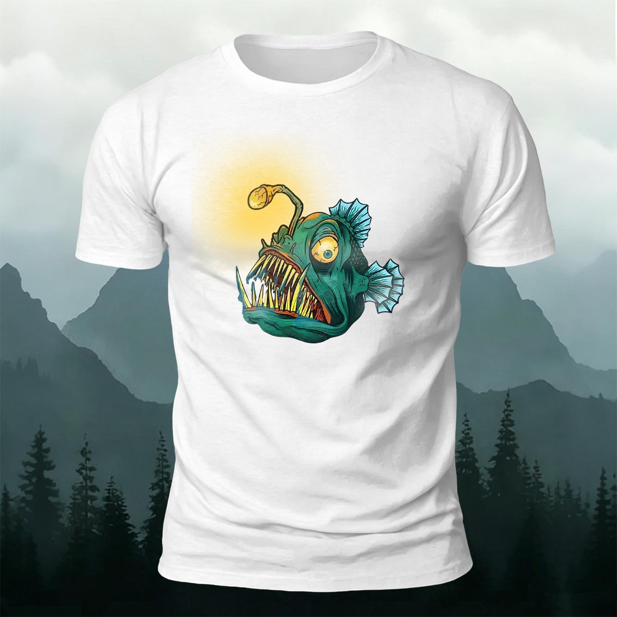 Deep Sea Anglerfish Premium Cotton Casual T-Shirt