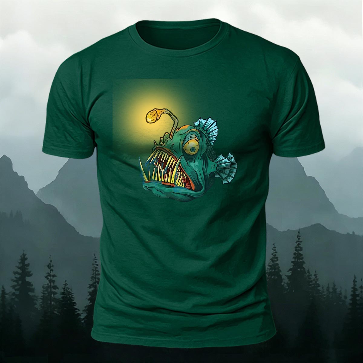 Deep Sea Anglerfish Premium Cotton Casual T-Shirt