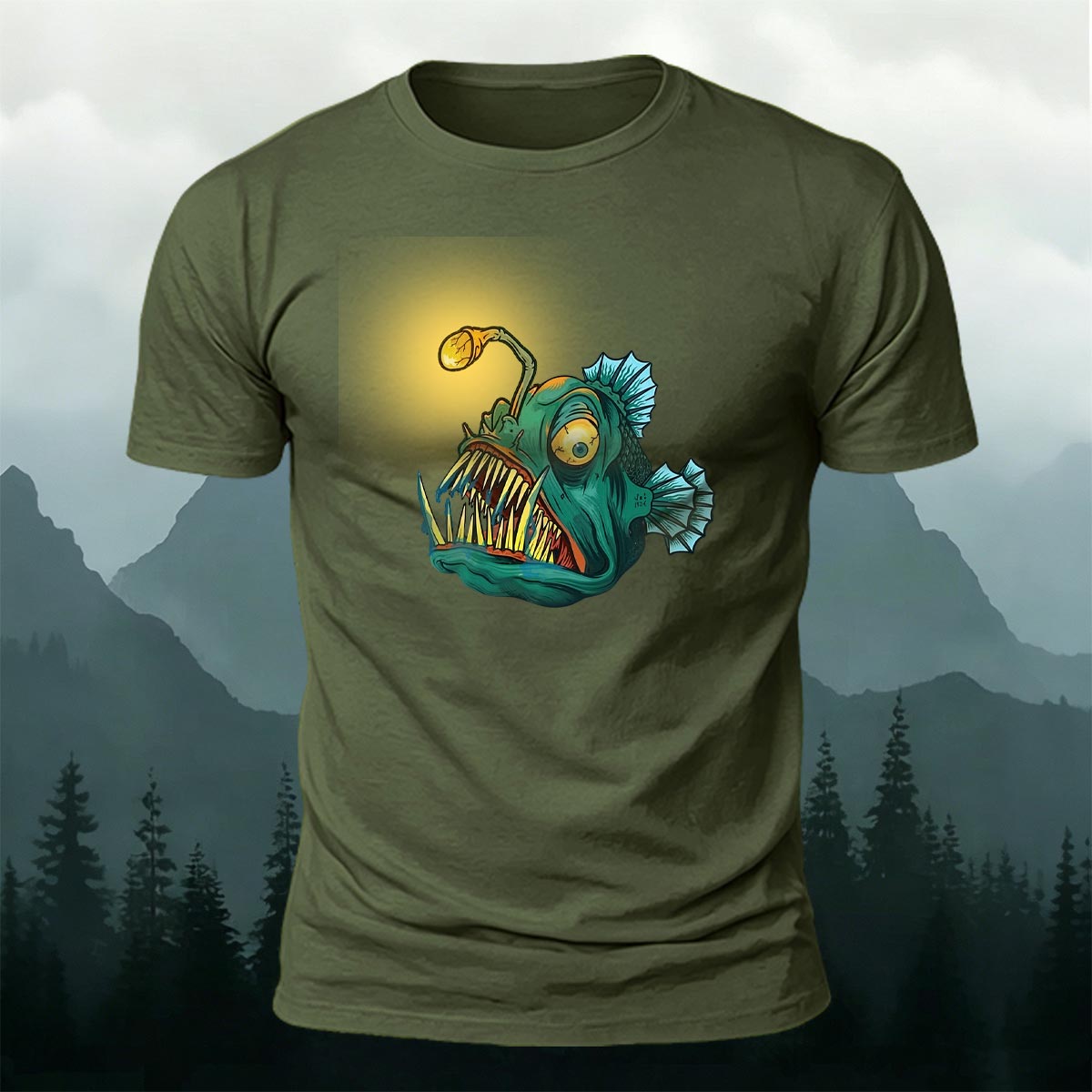 Deep Sea Anglerfish Premium Cotton Casual T-Shirt