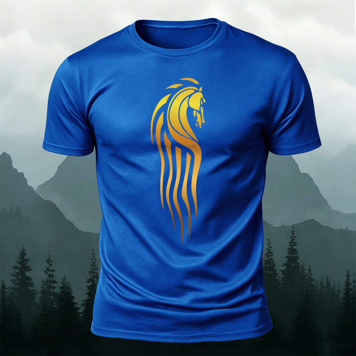 Minimalist Equine Aesthetic Premium Cotton Casual Tee