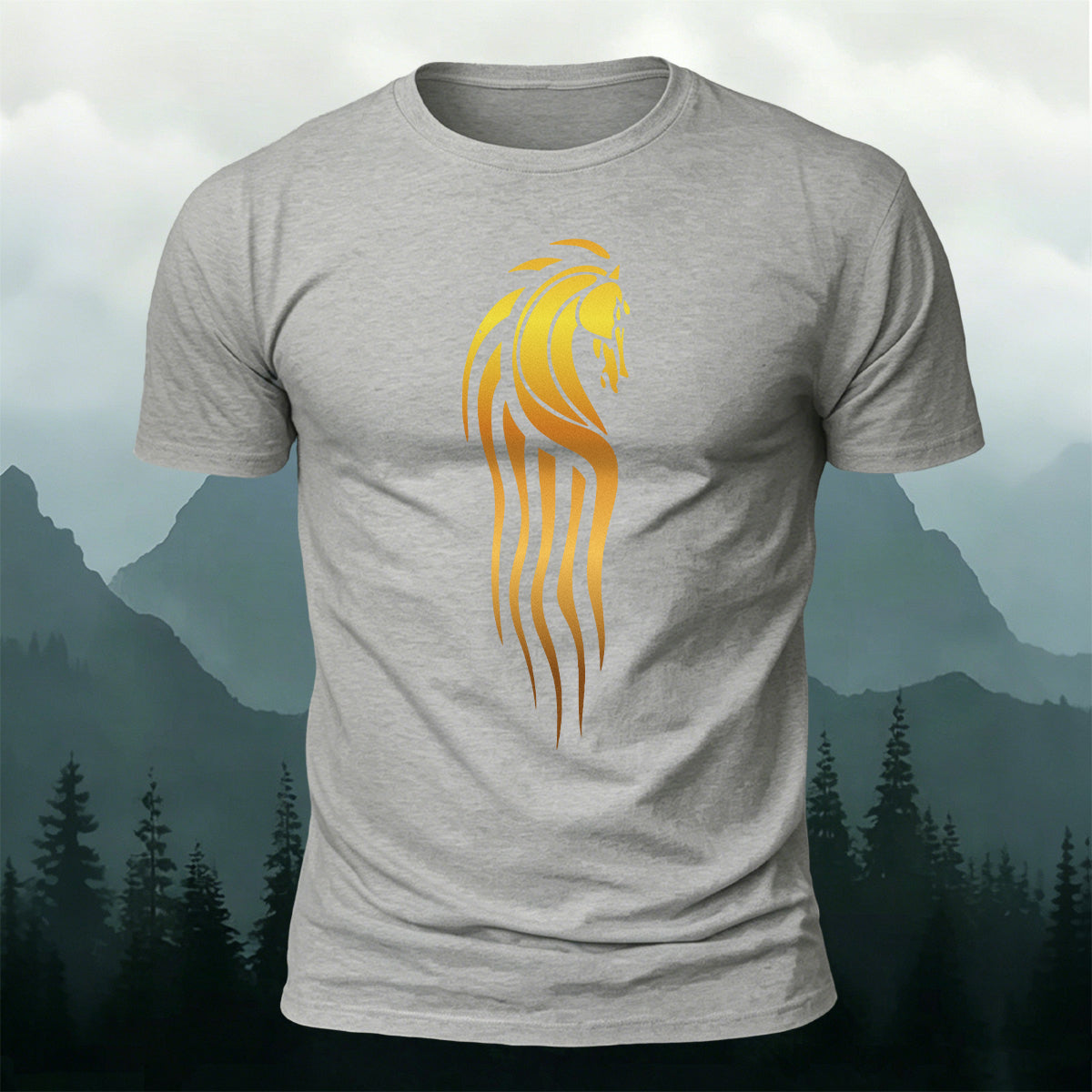 Minimalist Equine Aesthetic Premium Cotton Casual Tee