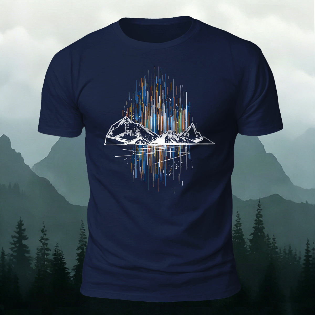 Soundwave Mountain Line Minimal Premium Cotton Tee