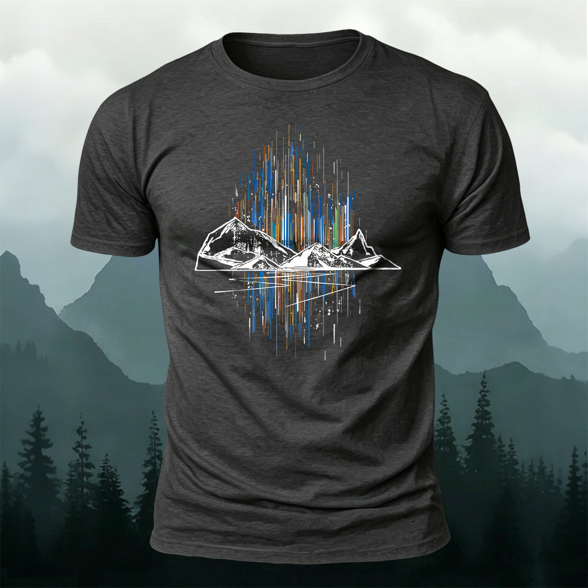 Soundwave Mountain Line Minimal Premium Cotton Tee