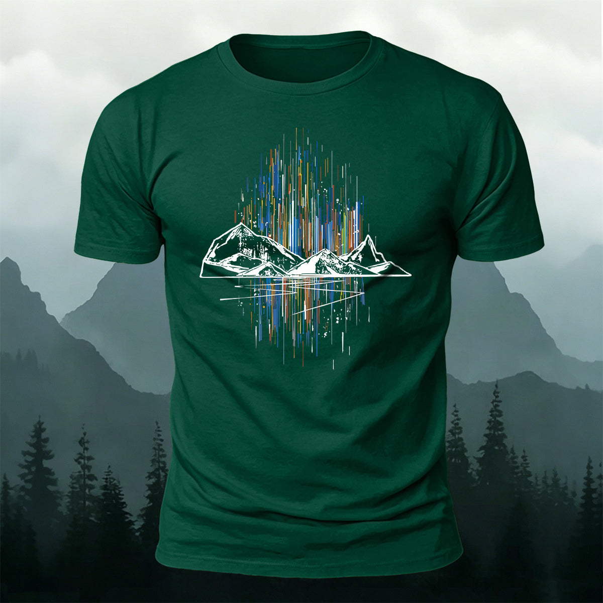 Soundwave Mountain Line Minimal Premium Cotton Tee