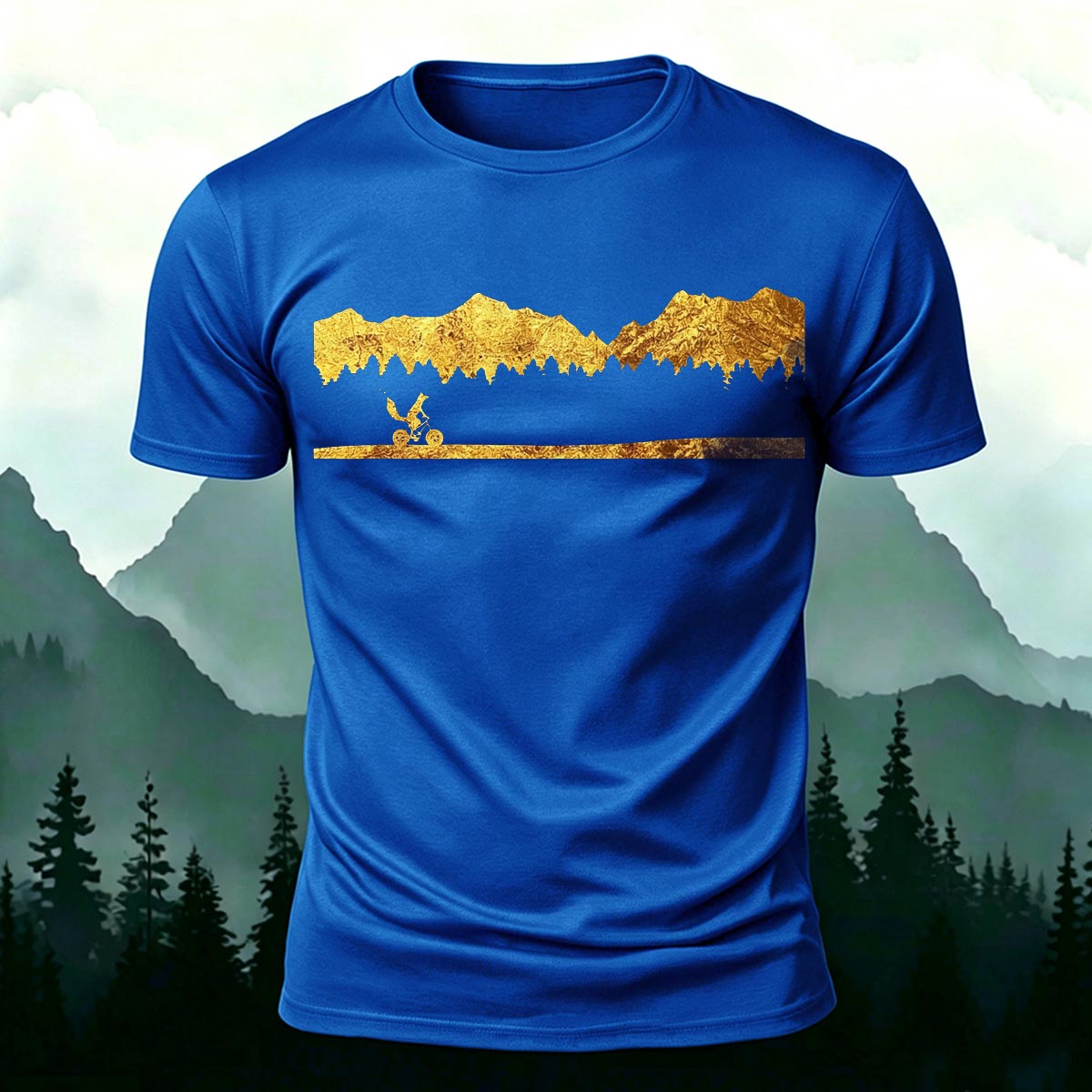 Golden Mountain Outdoor Cycling Casual Cotton Tee