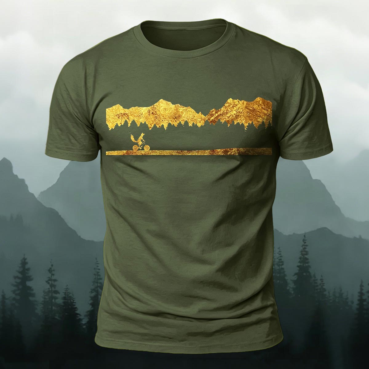 Golden Mountain Outdoor Cycling Casual Cotton Tee