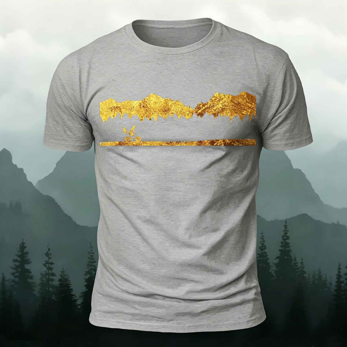 Golden Mountain Outdoor Cycling Casual Cotton Tee