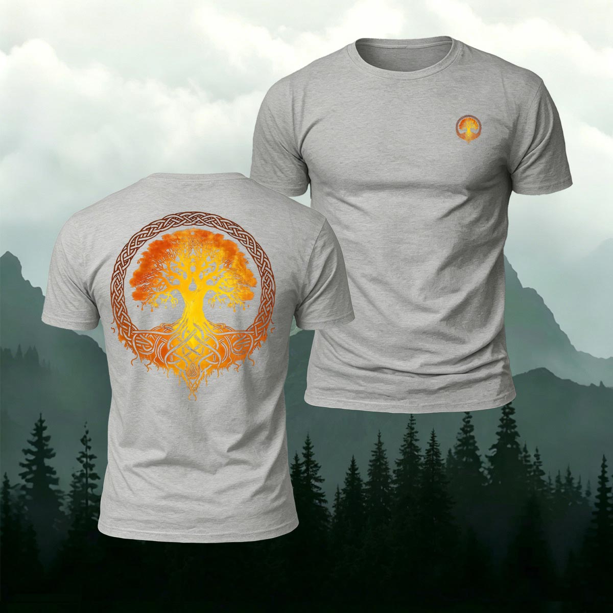 Celtic Tree of Life Nature Premium Cotton T-Shirt