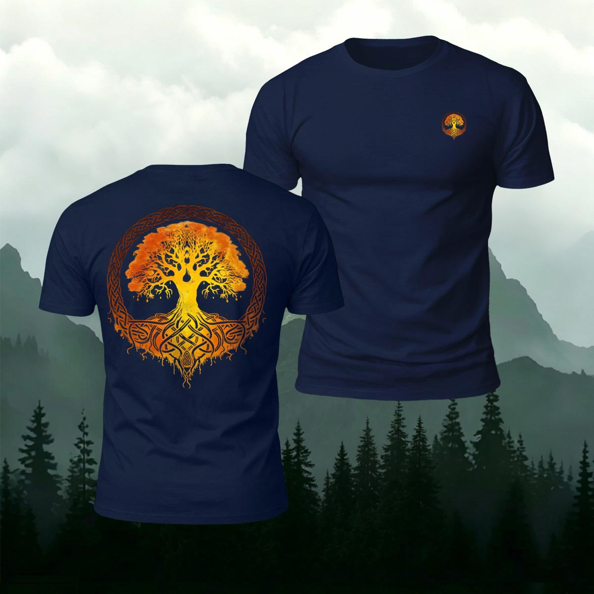 Celtic Tree of Life Nature Premium Cotton T-Shirt