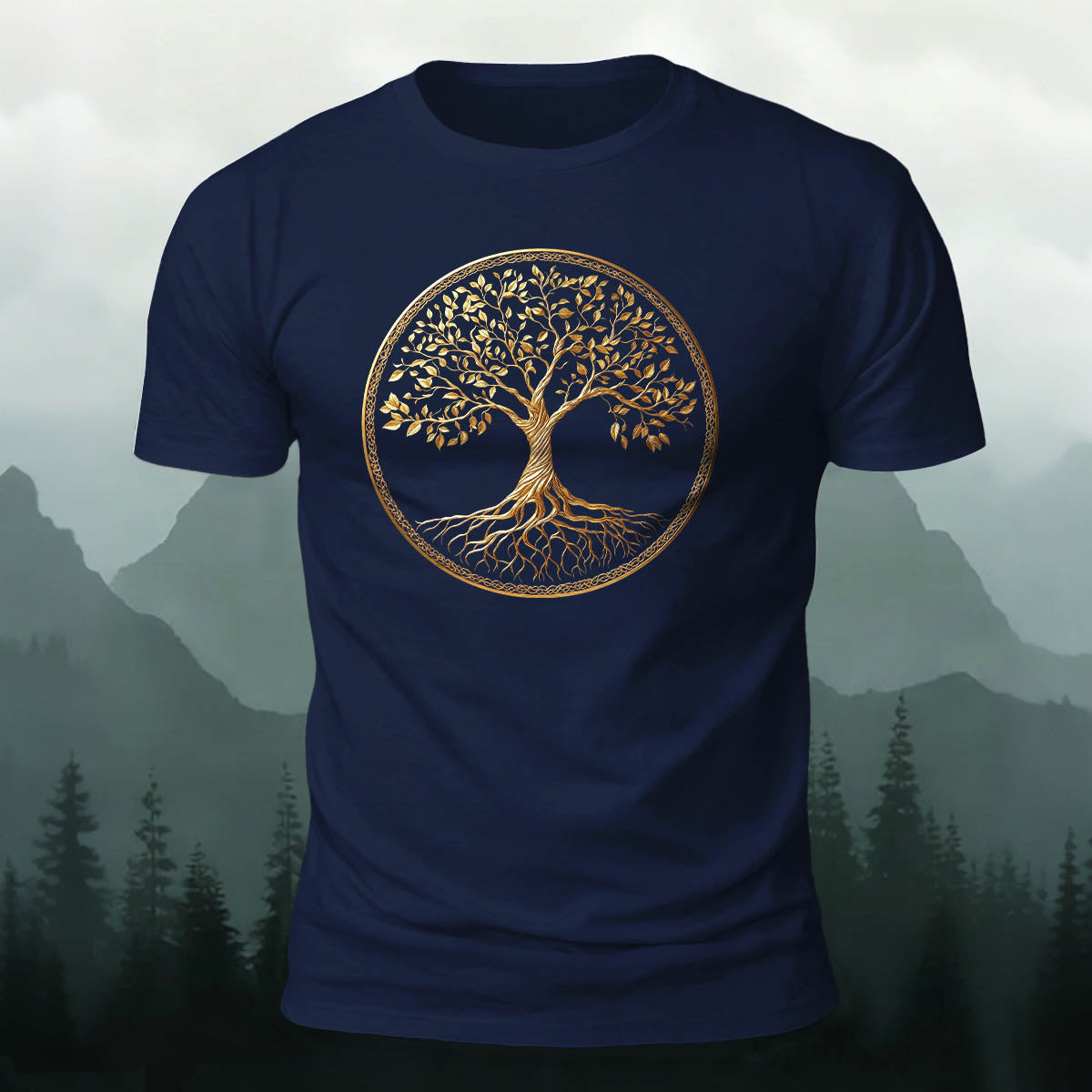 Celtic Tree Of Life Casual Premium Cotton T-Shirt