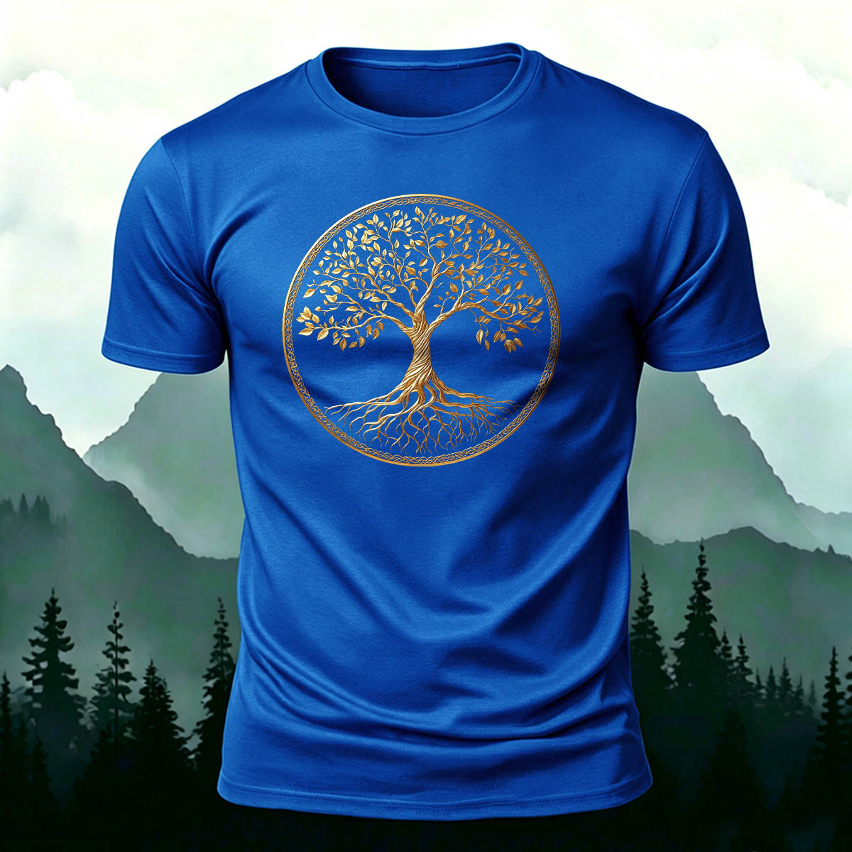 Celtic Tree Of Life Casual Premium Cotton T-Shirt