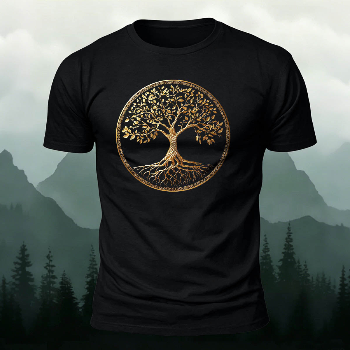 Celtic Tree Of Life Casual Premium Cotton T-Shirt