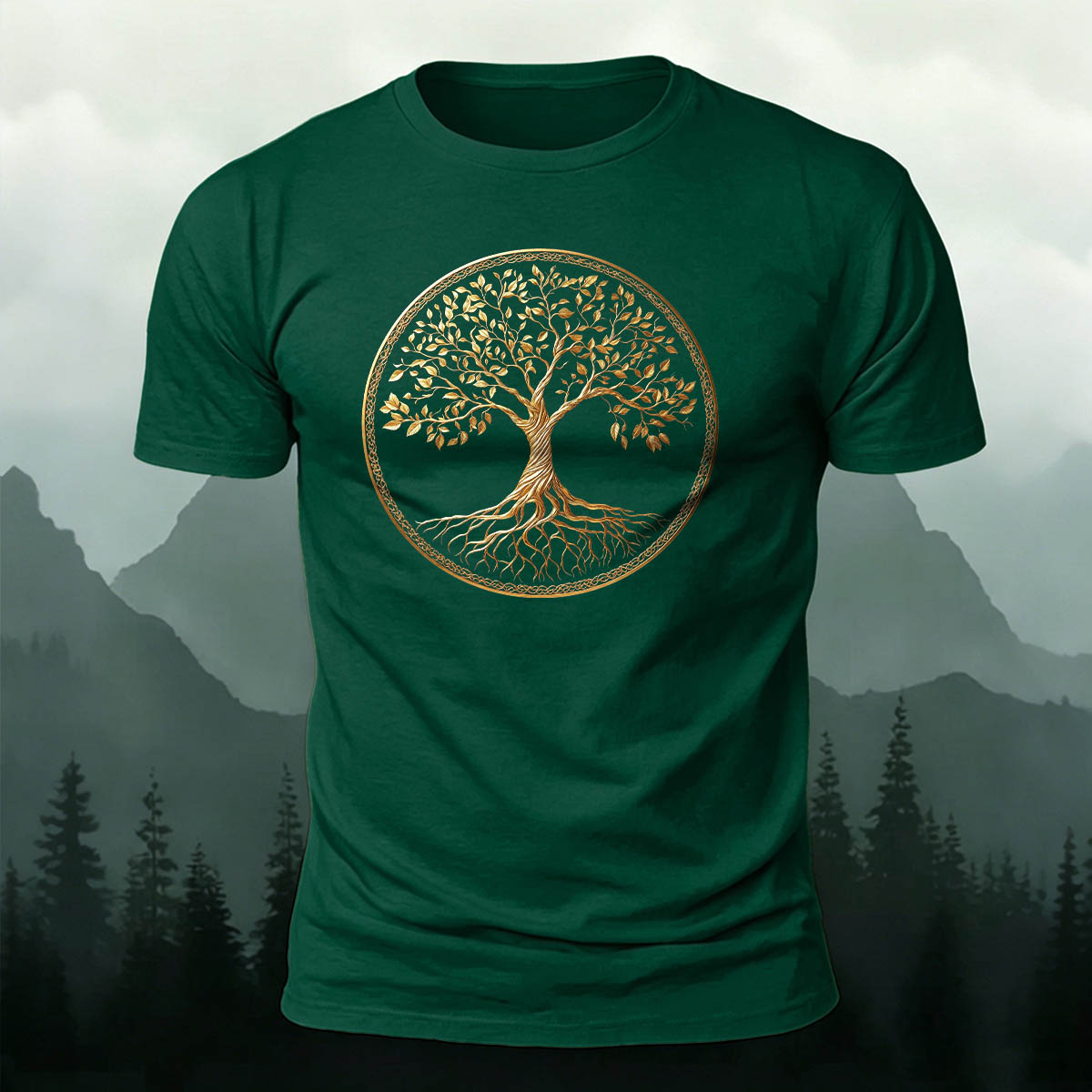 Celtic Tree Of Life Casual Premium Cotton T-Shirt
