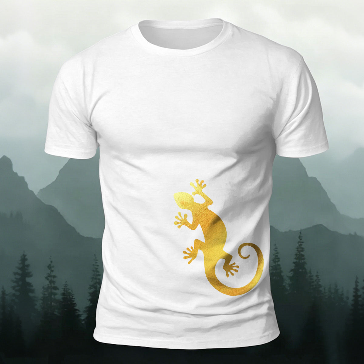Minimalist Gecko Nature Print Skin-Friendly Tee