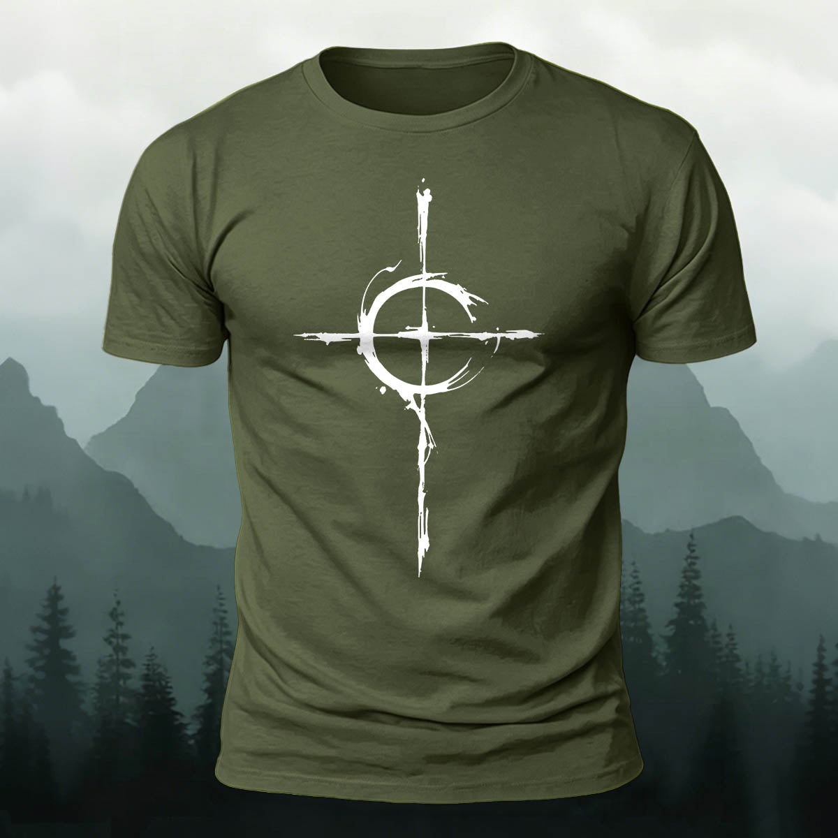 Zen Enso Cross Compass Casual Skin-Friendly Tee