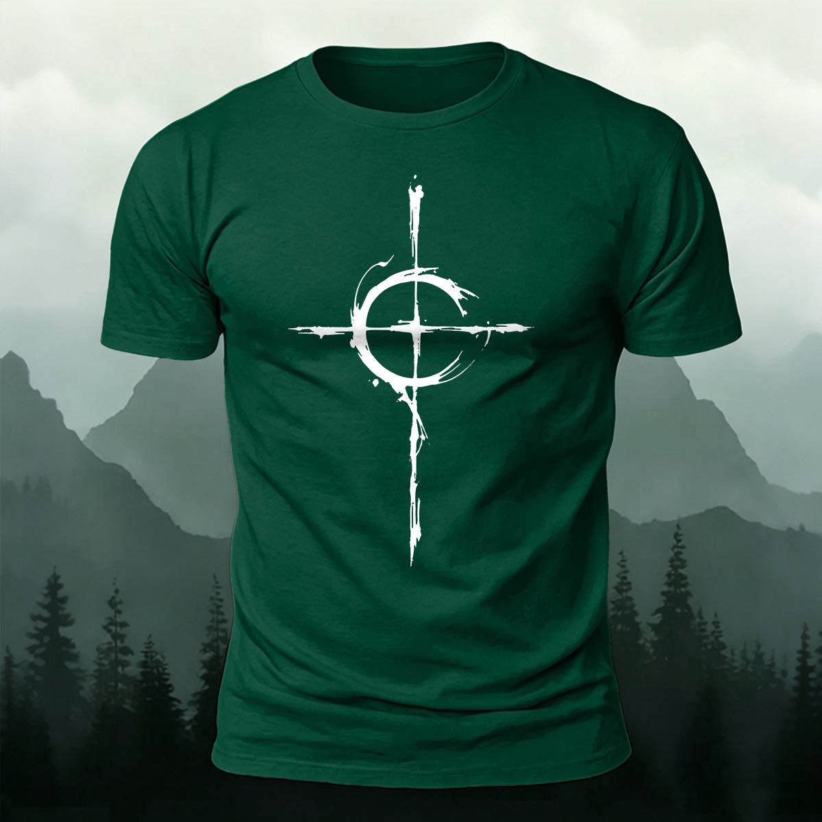 Zen Enso Cross Compass Casual Skin-Friendly Tee
