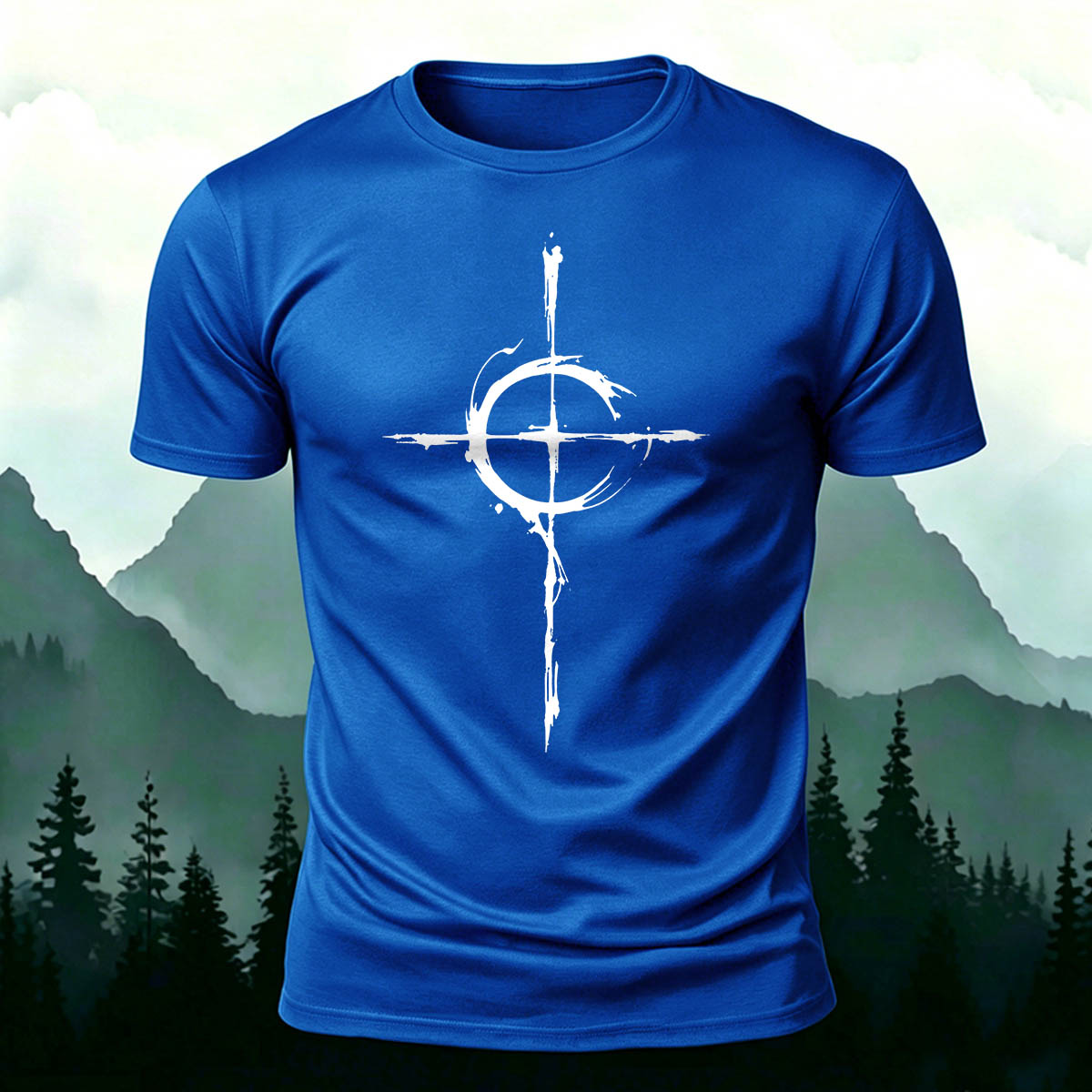Zen Enso Cross Compass Casual Skin-Friendly Tee